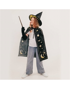 Карнавальный набор «Лунная ведьма», плащ 70 см, шляпа, перчатки, палочка Волшебная маска