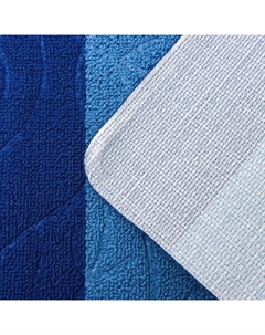 Коврик для дома «Листья», 40×60 см, синий Доляна