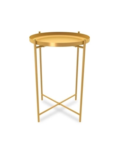 Столик журнальный, 376×376×515 мм, цвет золото Sheffilton