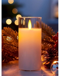 Светодиодная свеча «Белая», 12×5.5 см, от батареек AAx2, свечение тёплое белое Luazon lighting