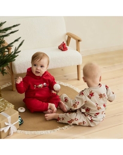 Костюм (толстовка и штанишки) «Новогодние медвежата», рост 62-68 см Крошка я