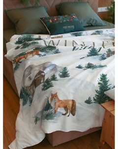 Постельное бельё евро «» Winter village, бязь Этель