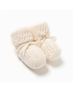 Носки (пинетки), цвет белый, размер 11-13 Чудо-кроха