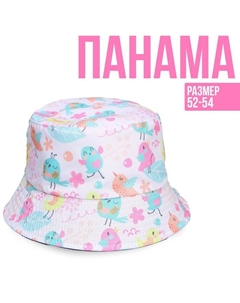 Панама детская для девочки «Птички», 52-54 Overhat kids