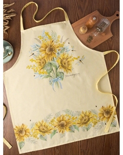 Фартук «Солнечные цветы» 70×60 см, 100% хлопок, саржа 190 г/м² Этель