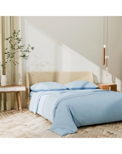 Постельное бельё евро Celestial blue, сатин Lovelife