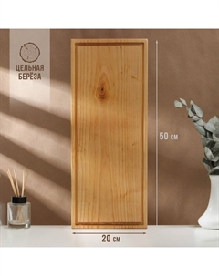 Доска разделочная деревянная с кровостоком, 50×20×2 см, покрыта маслом, цельная берёза Adelica