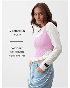 Корсет женский кожаный, размер XL, розовый Mist