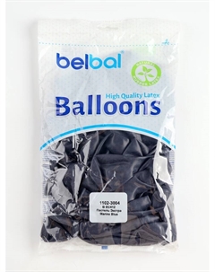 Воздушные шары латексные 12", 50 шт., тёмно-синие Belbal