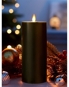 Светодиодная свеча восковая «Глубокий зеленый», 20×7 см, от батареек АААx3, свечение тёплое белое Luazon lighting