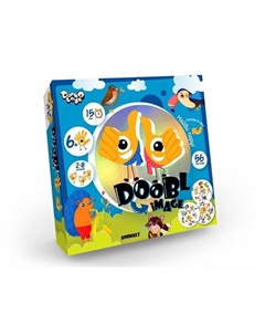 Детская настольная игра «Двойная картинка», серия Doobl Image, круглые карты Danko toys