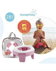 Дорожный горшок HandyPotty в фирменной сумке, розовый Roxy-kids
