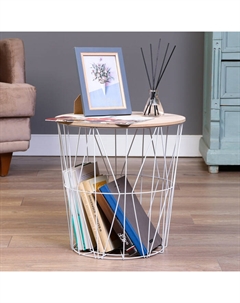 Столик журнальный "Корзинка", белый, 40 х 40,5 см Клик мебель