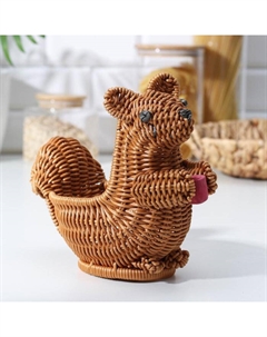 Корзинка для подачи «Белочка», 21×11,5×16 см, цвет коричневый Доляна