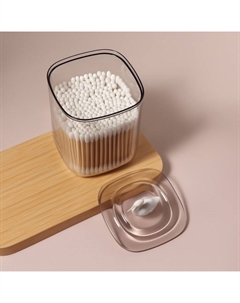 Органайзер для хранения «Пеликан», с крышкой, 9×9×13.5 см, белый, прозрачный Qf