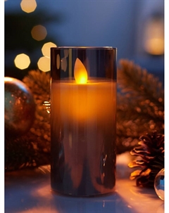 Светодиодная свеча «Серебристая», 12×5.5 см, от батареек AAx2, свечение тёплое белое Luazon lighting