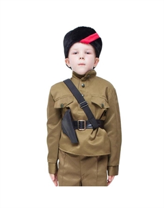 Карнавальный костюм «Партизан»: кубанка, гимнастерка, портупея, 5-7 лет, рост 122-134 Бока