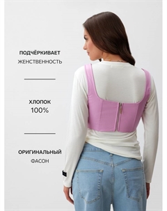 Корсет женский кожаный, размер XS, розовый Mist