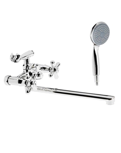 Смеситель для ванны Accoona A7572-2, двухвентильный, латунь, хром