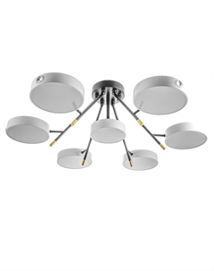 Люстра «Лагом» 7хLED 168 Вт 3000-6000К черно-белый 85×85×30 см Bayerlux