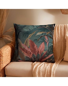 Наволочка декоративная Leaves 45х45см, полиэстер, велюр Этель