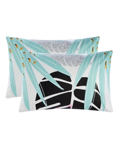 Комплект наволочек Colored tropics (вид 1) 50х70 см - 2 шт, 100% хлопок, поплин Этель