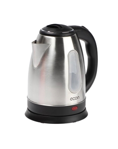 Чайник электрический Econ ECO-1873 KE, 1500 Вт, нержавеющая сталь, 1.8 л, чёрно-серебристый