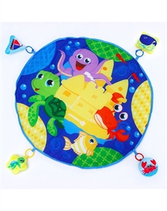 Развивающий коврик «Малыши», 4 мягкие игрушки, размер 80х80 см, виды МИКС Крошка я