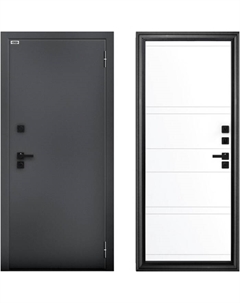Входная дверь в квартиру «. Сибирь 3К Термо Букле Марвин», 970×2050 мм, правая, цвет графит/эмалит арктик Берлога