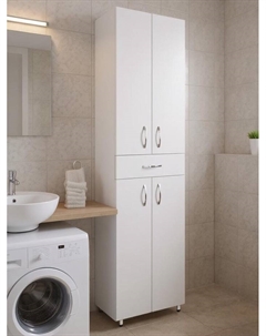 Шкаф - пенал напольный для ванной комнаты «», 1 ящик, 1910×500×266 мм, цвет белый Клик мебель