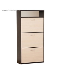 Обувница Приветливая-1, 600х222х1232, Венге темный/Венге светлый Клик мебель