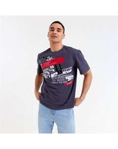 Футболка мужская цвет темно-серый, р-р 54 Minaku