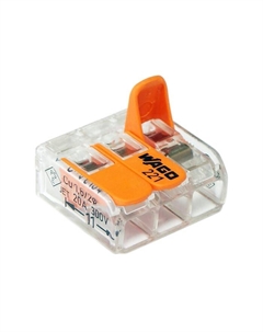 Соединительная клемма 3-х проводная (221-413), 50 штук Wago