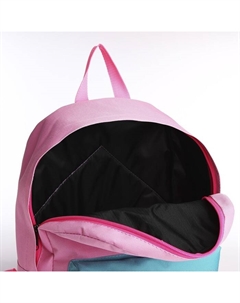 Рюкзак школьный детский для девочки, 33×13×37, отдел на молнии, карман, розовый Nazamok kids