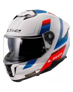 Мотошлем FF808 Stream 2 Vintage (2XL, белый/синий/красный) Ls2