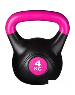 Гиря IN125 4 кг (черный/розовый) Indigo
