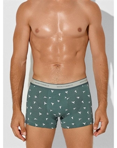 Трусы мужские зеленые с принтом Mark formelle