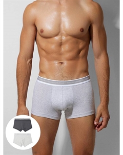 Трусы мужские боксеры мультипак (2 шт.) в серых оттенках Mark formelle