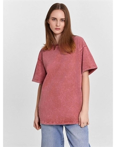 Футболка женская оверсайз терракотовая с обработкой эйсид Mark formelle