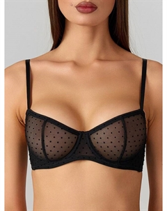 Бюстгальтер женский балконет в черном цвете Mark formelle