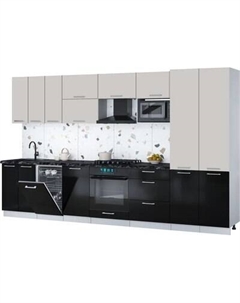 Кухонный гарнитур Интерлиния Мила Gloss 3.5-ПМ4