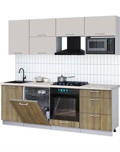 Кухонный гарнитур Интерлиния Мила Gloss 2.3-ПМ2