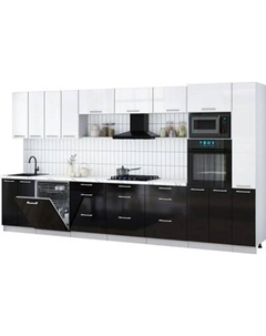 Кухонный гарнитур Интерлиния Мила Gloss 3.9-ПМ1