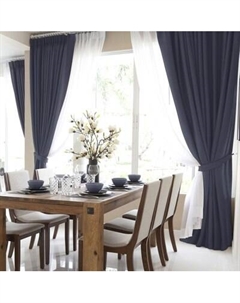 Комплект штор Волшебная ночь Рогожка с подхватами 200x270/757473