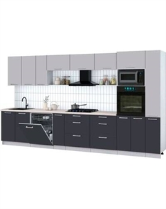 Кухонный гарнитур Интерлиния Мила Gloss 3.8-ПМ1