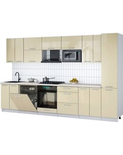 Кухонный гарнитур Интерлиния Мила Gloss 3.4-ПМ2