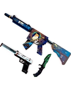 Набор игрушечного оружия Sima-Land Император. Автомат, пистолет, нож охотничий / 9911033 Sima-land