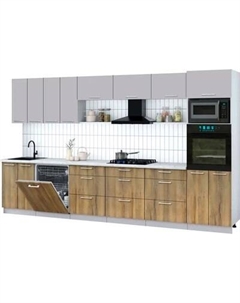 Кухонный гарнитур Интерлиния Мила Gloss 3.6-ПМ1-2
