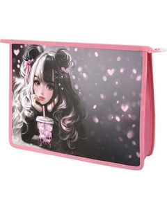 Папка для тетрадей Феникс+ Девочка с бабл-ти / 69291 Feniks