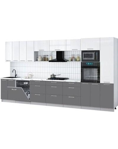 Кухонный гарнитур Интерлиния Мила Gloss 4.0-ПМ1
